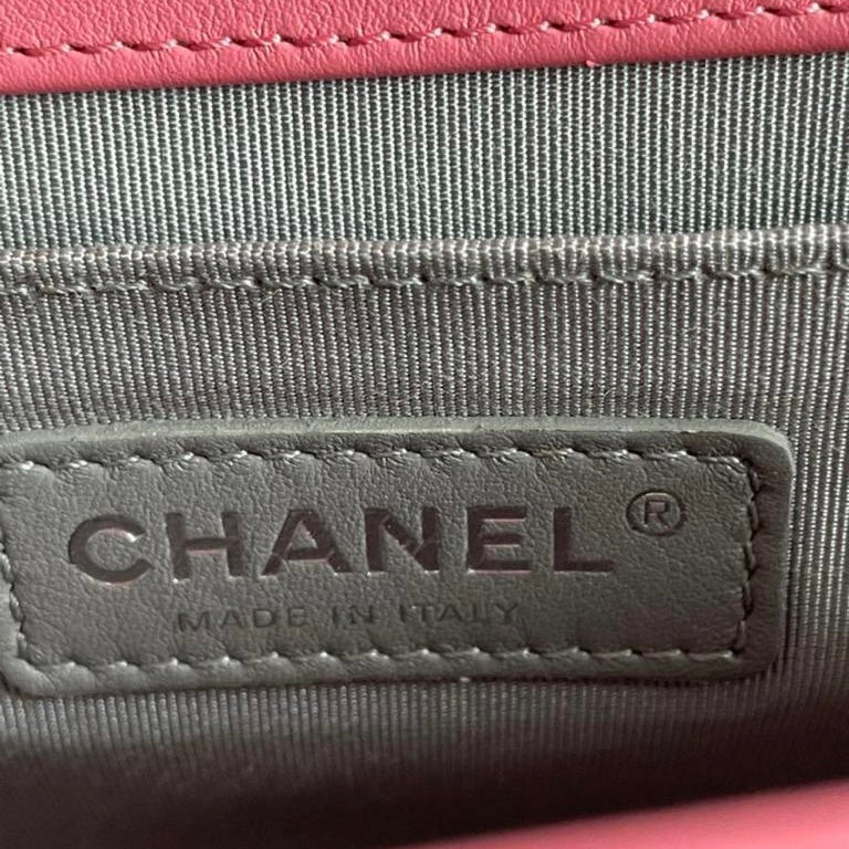 Le Boy Chevron Calfskin Old Medium Pink SHW