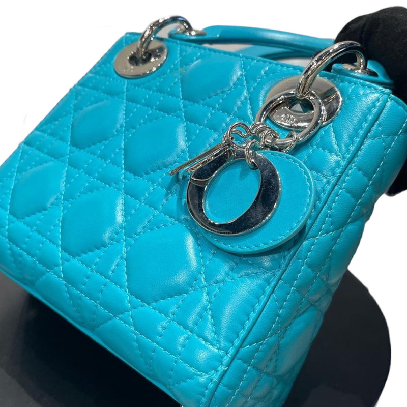 Lady Dior Mini Lambskin Turquoise SHW