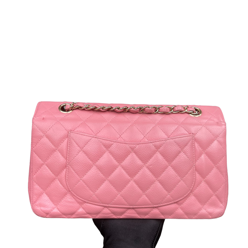 Chanel Peach Caviar Medium Flap GHW