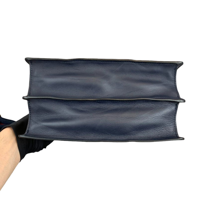 Medium Dionysus Bamboo Handle Calfskin Blue