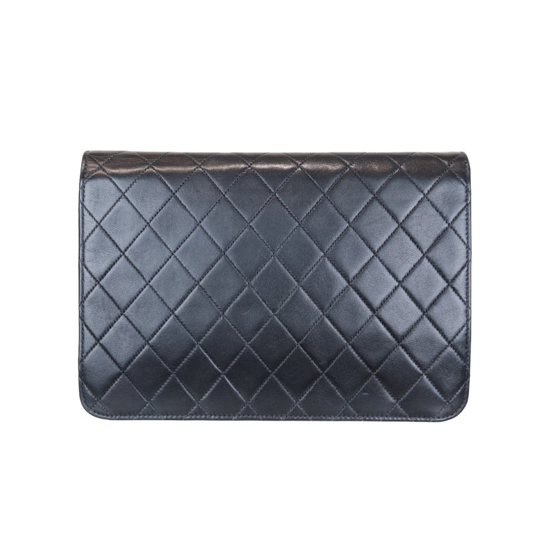 Vintage Chanel Quilted Matelasse 25 CC Logo Push Lock Lambskin