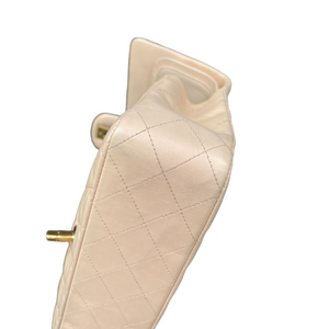 Classic Lambskin Double Flap Medium Beige GHW