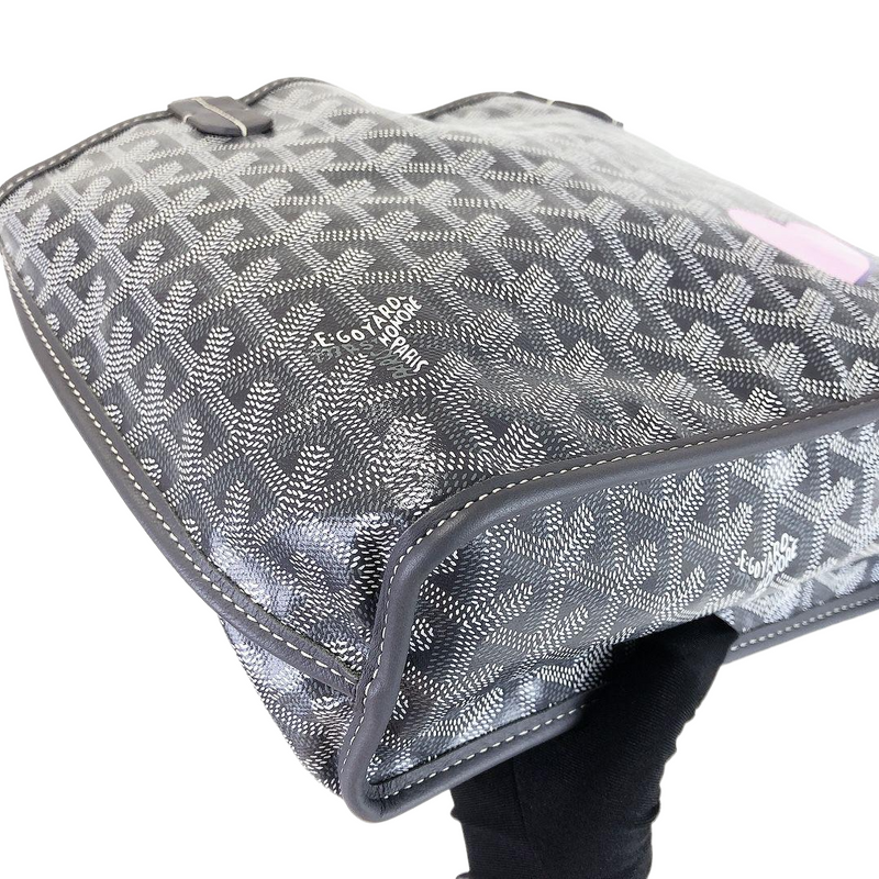 Mini Anjou Reversible Canvas Calfskin Grey SHW