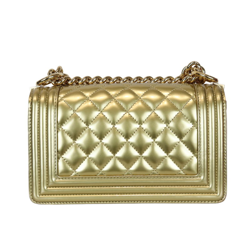 Chanel metallic 2025 boy bag