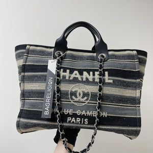 Deauville Canvas Large Stripped Blue