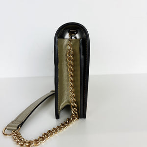 Blooms Wallet Chain Shoulder Bag Gold