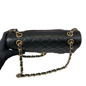 Medium Classic Flap Caviar Black GHW