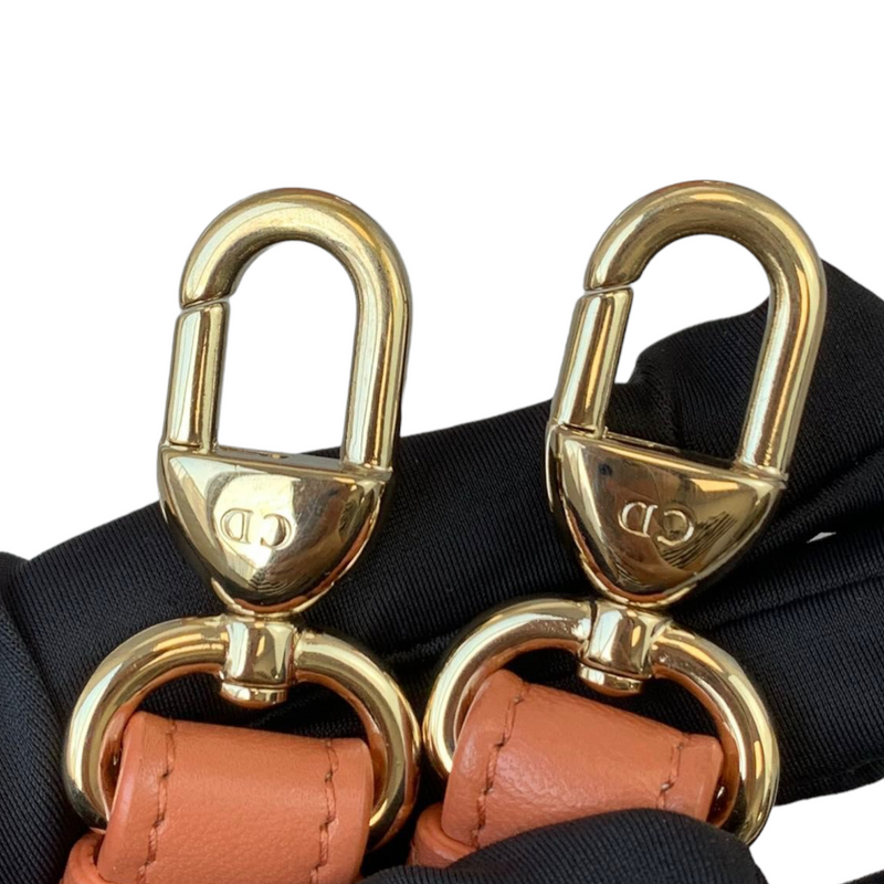 Small ABC Dior Lucky Badges Lambskin Orange GHW