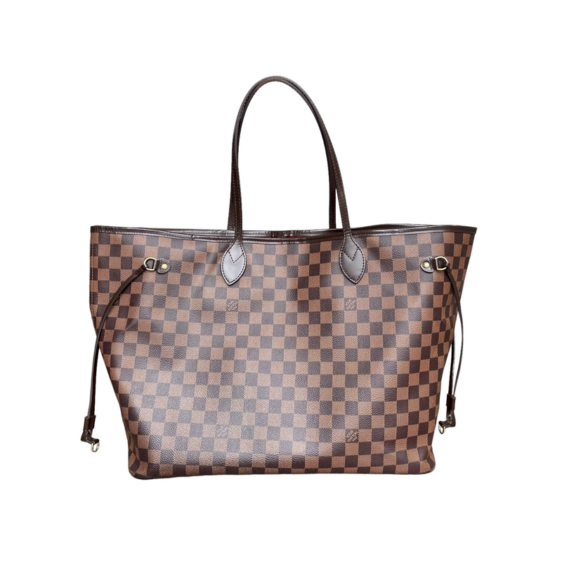 Louis Vuitton Neverfull Gm Damier Ebene Brown Coated Canvas Tote