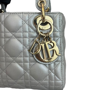 Mini Lady Dior Pearl Grey GHW