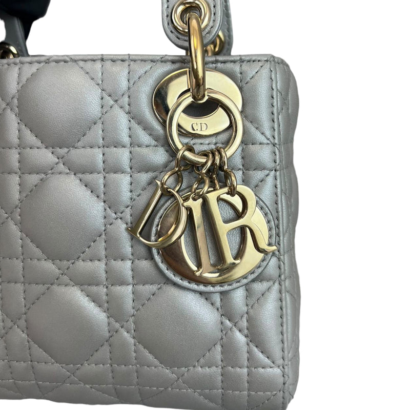 Mini Lady Dior Pearl Grey GHW