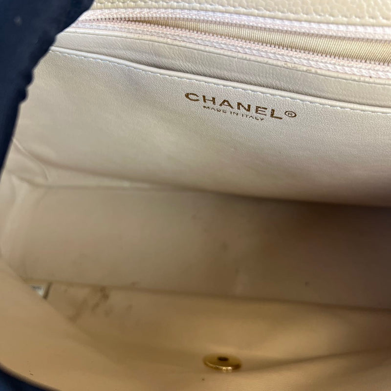Classic single Flap Beige Jumbo SHW