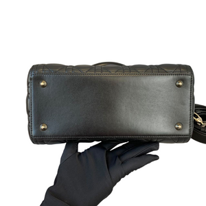 Lady Dior Lambskin Medium Black GHW