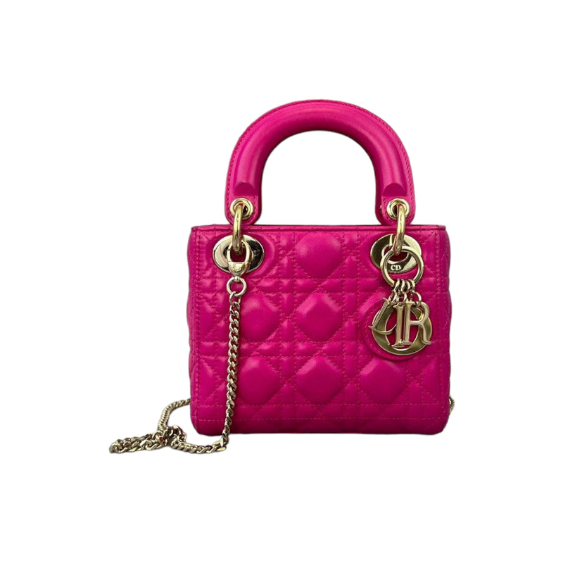 Mini Lady Dior Lambskin Pink GHW