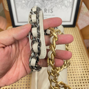 Chanel 19 Large Lambskin Light Beige GHW