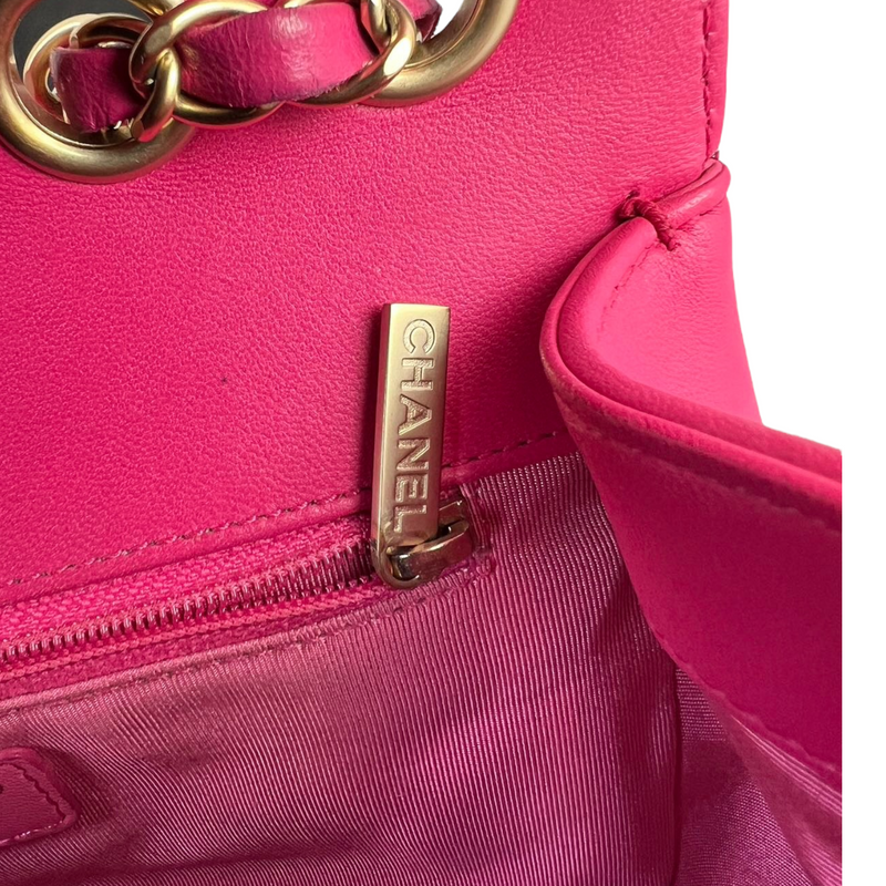 Mademoiselle Chic Mini Pink Lambskin GHW
