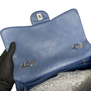 Single Flap Jumbo Washed Caviar Blue SHW