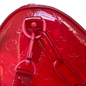 Keepall Clear SS19 Virgil Abloh Bandouliere 50 Red PVC