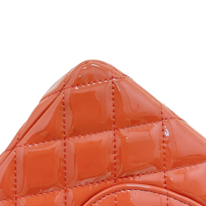 Classic Double Flap Medium Patent Orange SHW