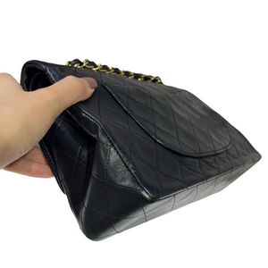 Vintage Classic Double Flap Lambskin Medium Black GHW