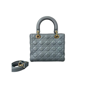 Lady Dior Medium Lambskin Grey GHW