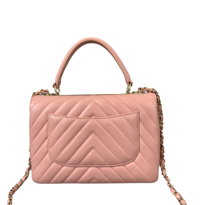 Small Trendy CC Flap Lambskin Pink GHW