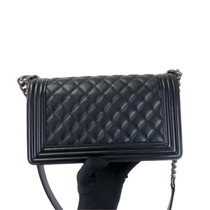 Boy Old Medium Calfskin Black RHW