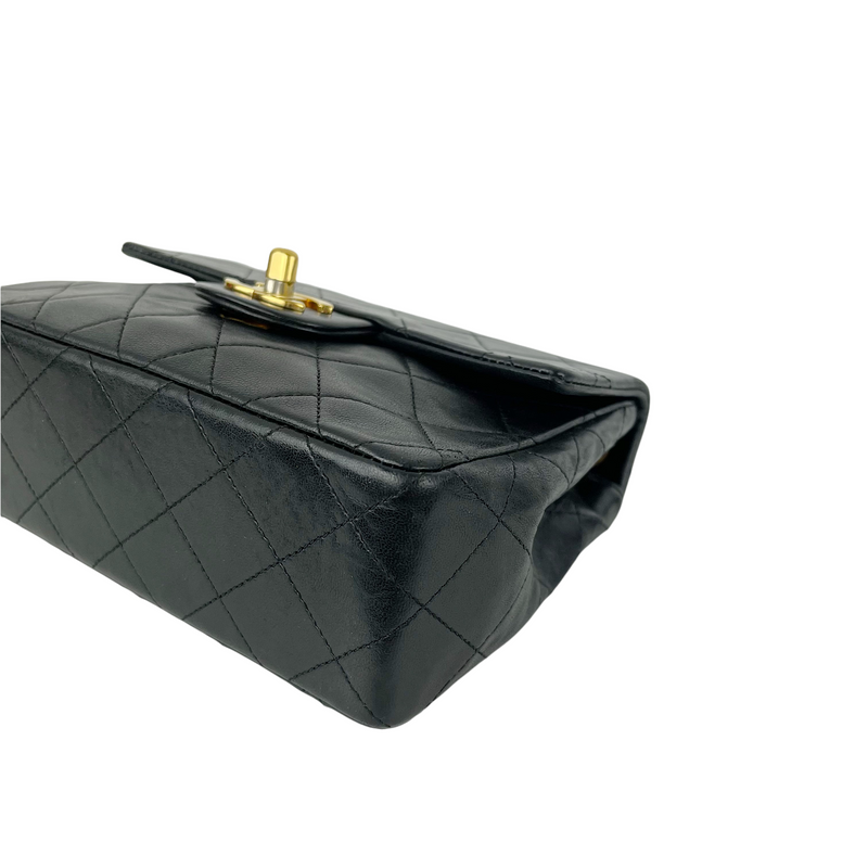 Classic Flap Mini Square Lambskin Black GHW