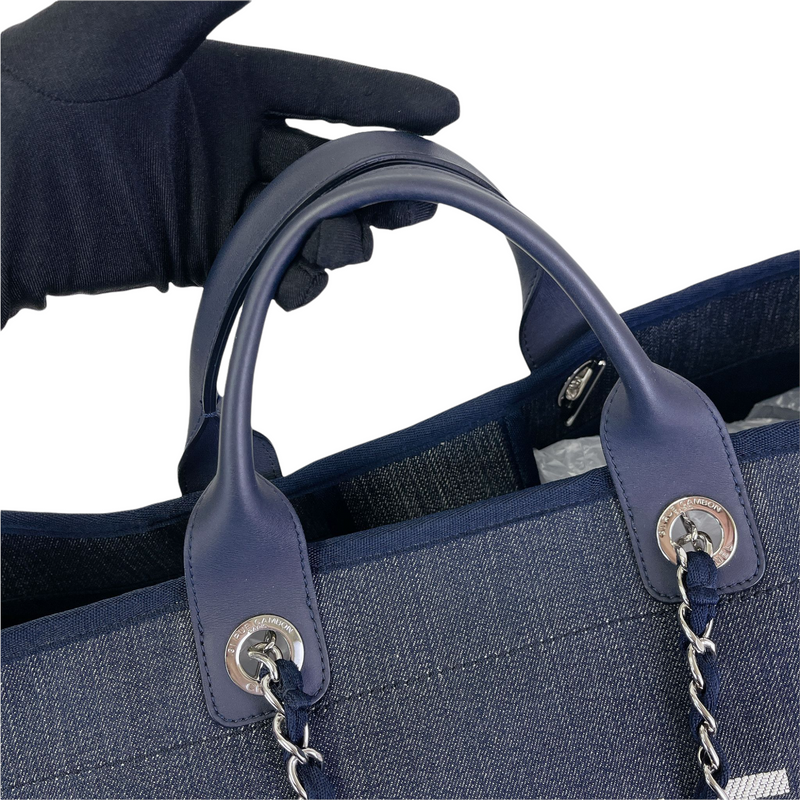 Chanel Large Deauville Tote - Blue Totes, Handbags - CHA894500