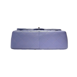 Double Flap Jumbo Lambskin Lavender SHW