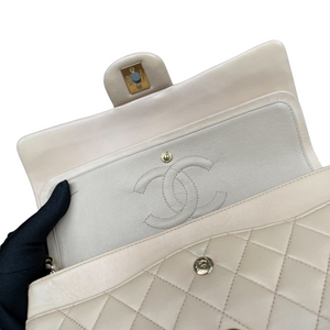 Classic Lambskin Double Flap Medium Beige GHW
