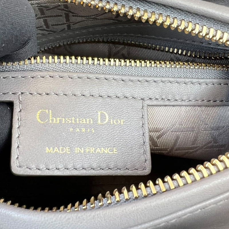 Lady Dior Medium Lambskin Grey GHW