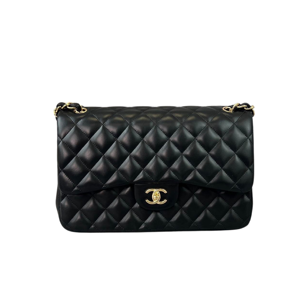 Classic Double Flap Jumbo Lambskin Black GHW