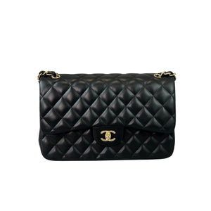 Classic Double Flap Jumbo Lambskin Black GHW