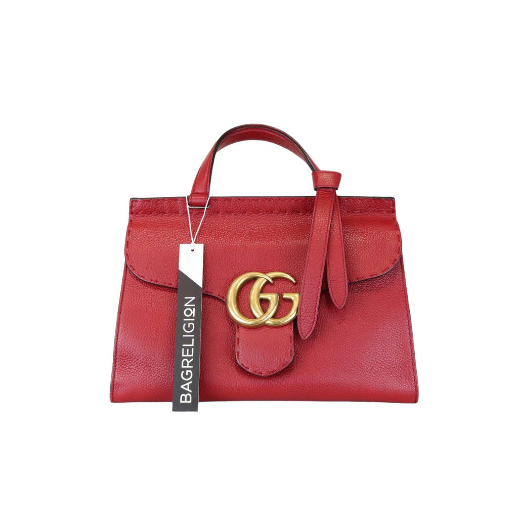 GG Marmont Two Way Top Handle Red GHW