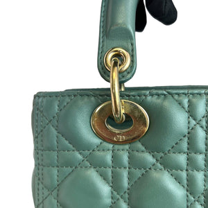 Lady Dior Lambskin Medium Green GHW