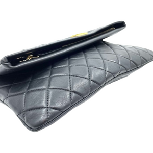 Chanel Boy Clutch Lambskin Black GHW