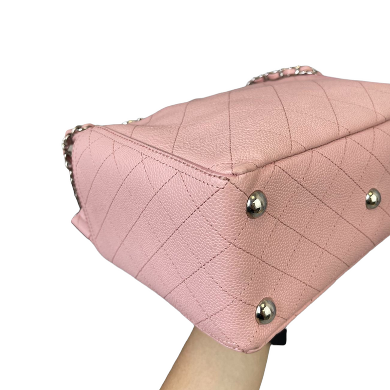 CC Pocket Tote Caviar Small Pink SHW