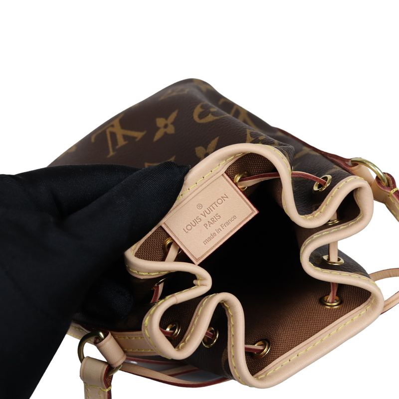 Louis Vuitton Brown Monogram Coated Canvas & Vachetta Leather Mini Noe