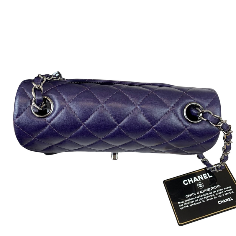 Rectangle Mini Lambskin Purple SHW