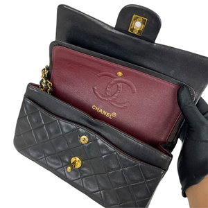 Vintage Classic Double Flap Lambskin Small Black GHW