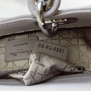 Lady Dior Lambskin Small Grey SHW