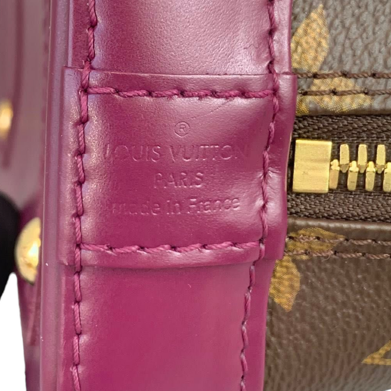 Louis Vuitton Louis Vuitton Alma PM Burgundy Vernis Monogram Leather