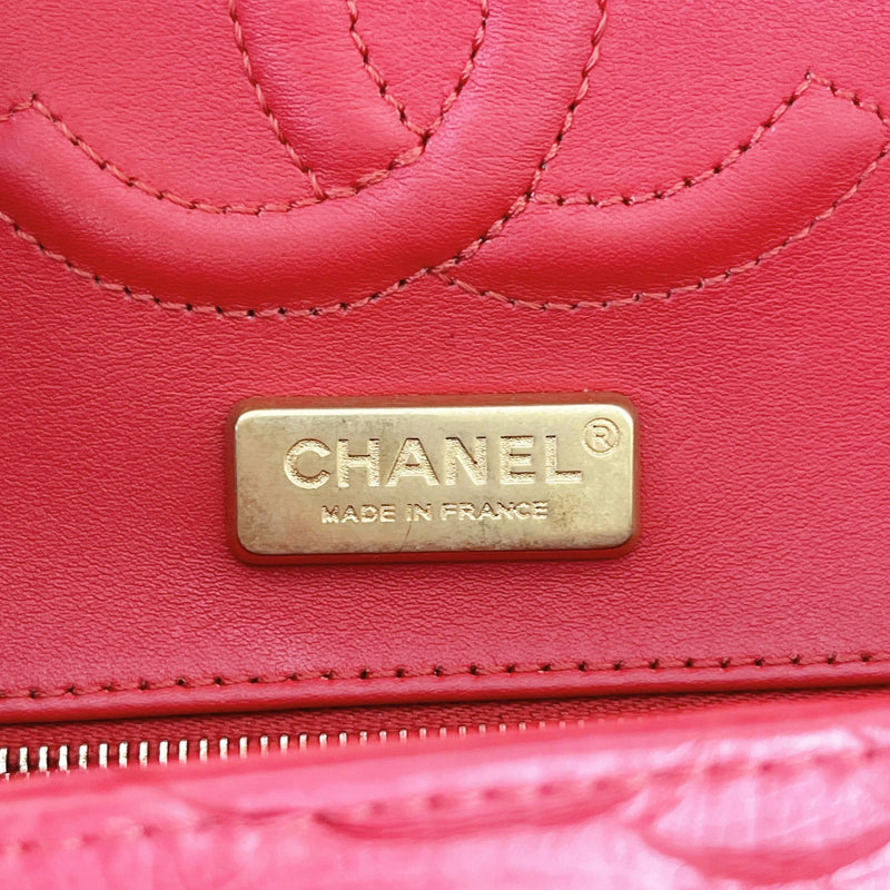 Classic Flap Medium Bag Python Red GHW