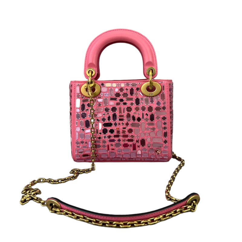 Mosaic of Mirrors Mini Lady Dior Pink GHW