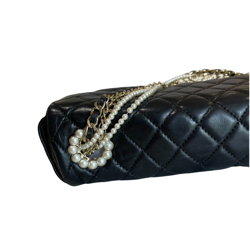 Westminster Flap Lambskin Black Pearl Strap