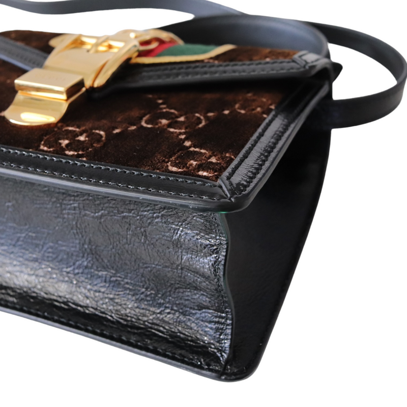 Sylvie Mini Velvet Brown GHW Bag Religion