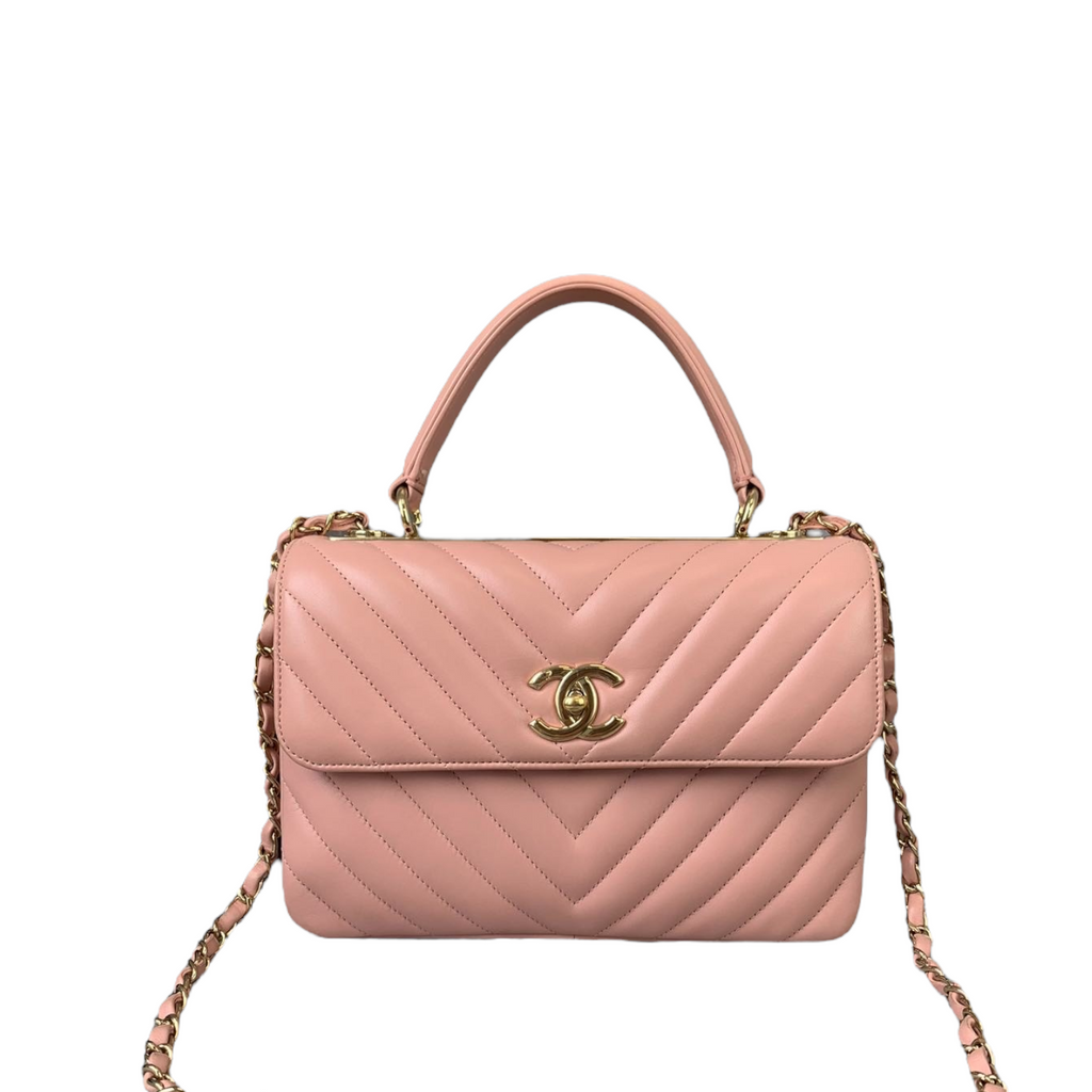 Small Trendy CC Flap Lambskin Pink GHW