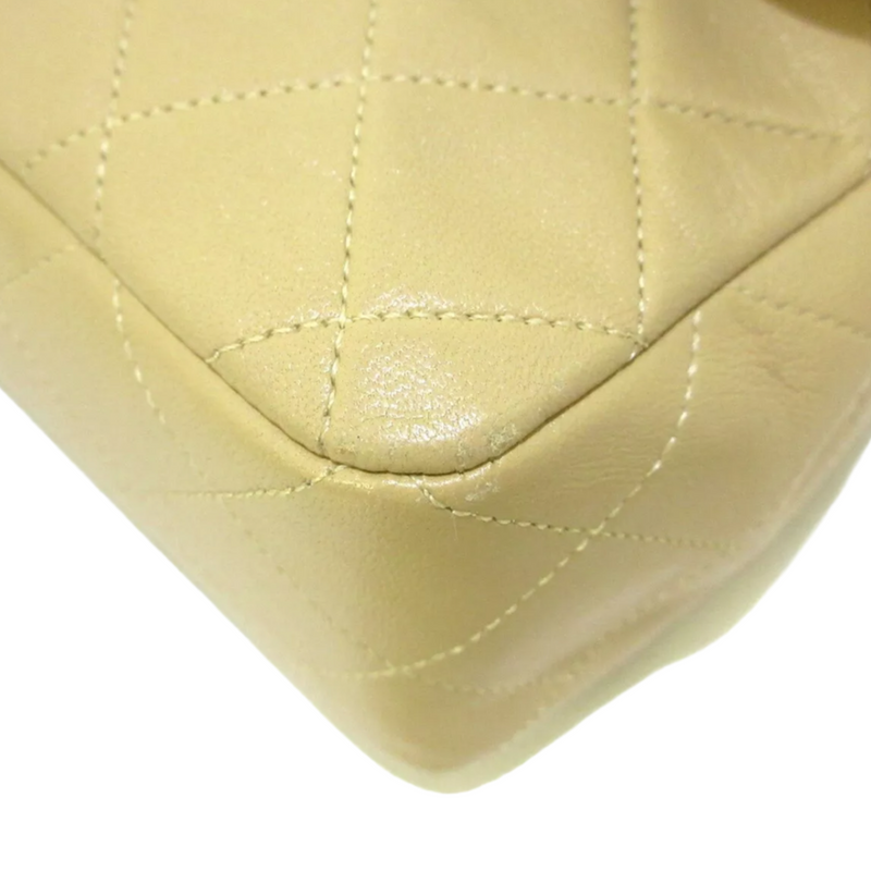 Classic Flap Small Lambskin Beige GHW