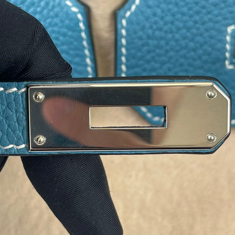 Birkin 35 Blue Jean Clemence PHW